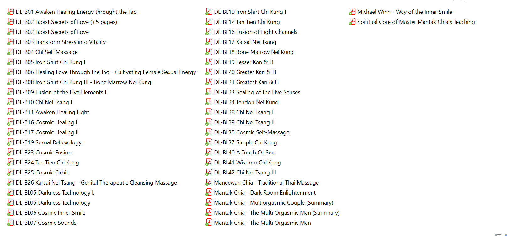 Master mantak chia collection 1 6