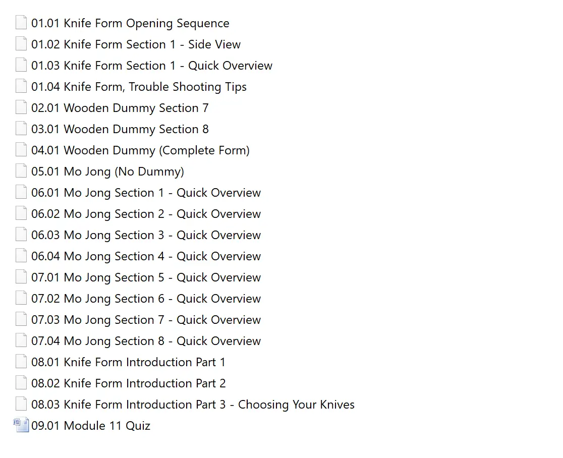 Colin ward wing chun on line module 11 to 14 11