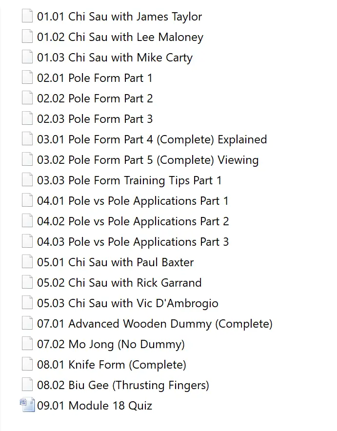 Colin ward wing chun on line module 15 to 18 4