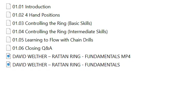 David welther – rattan ring fundamentals mp4 dvd