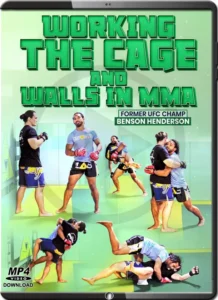 Benson henderson working the cage and walls in mma