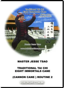 Traditional tai chi eight immortals cane, routine 2 (cannon cane)