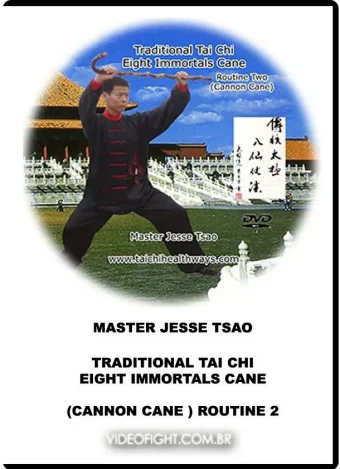 Traditional tai chi eight immortals cane, routine 2 (cannon cane)