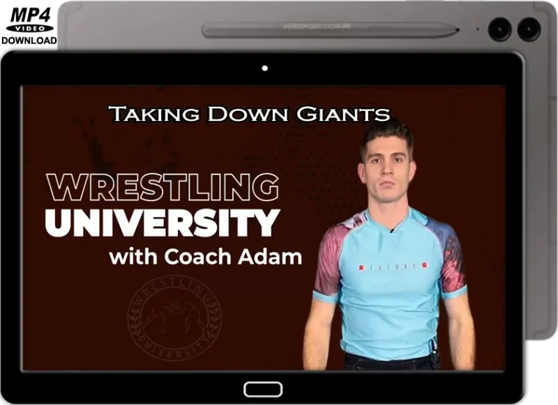 Coach adam wrestling university taking down giants