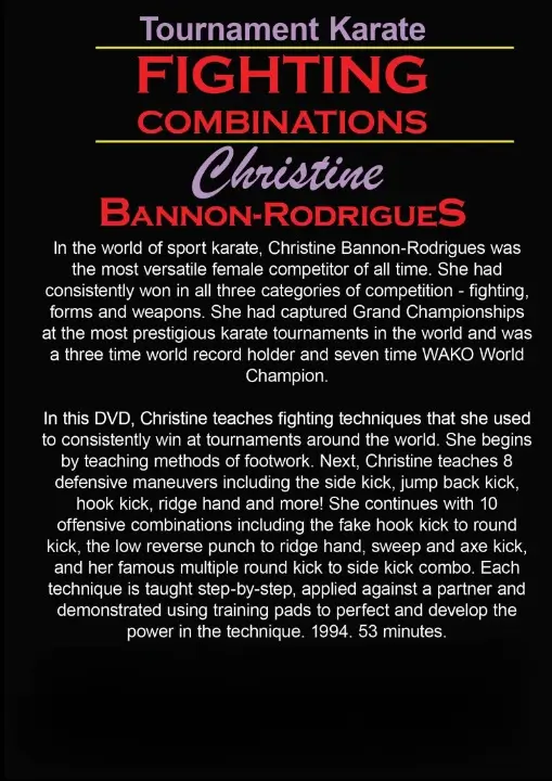 Christine bannon rodrigues – champion tournament karate fighting combinations mp4