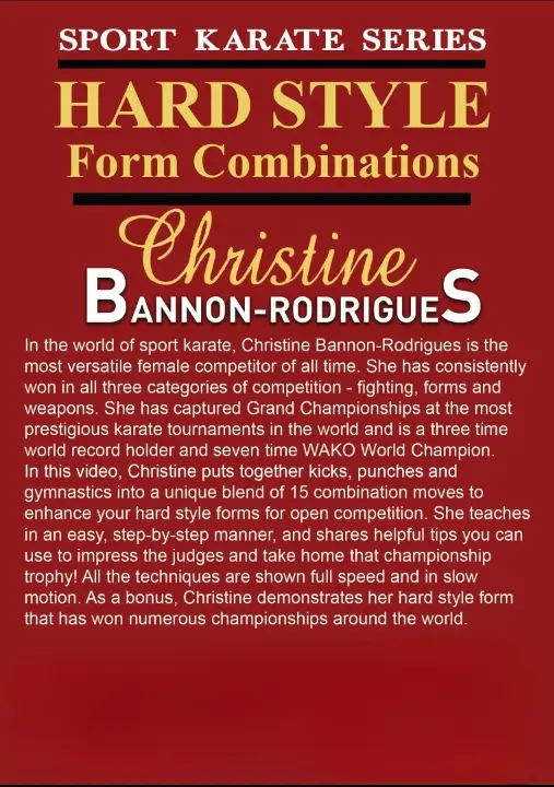 Christine bannon rodrigues hard style form tournament karate combinations mp4