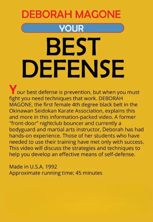 Deborah magone okinawan seidokan karate your best defense cover