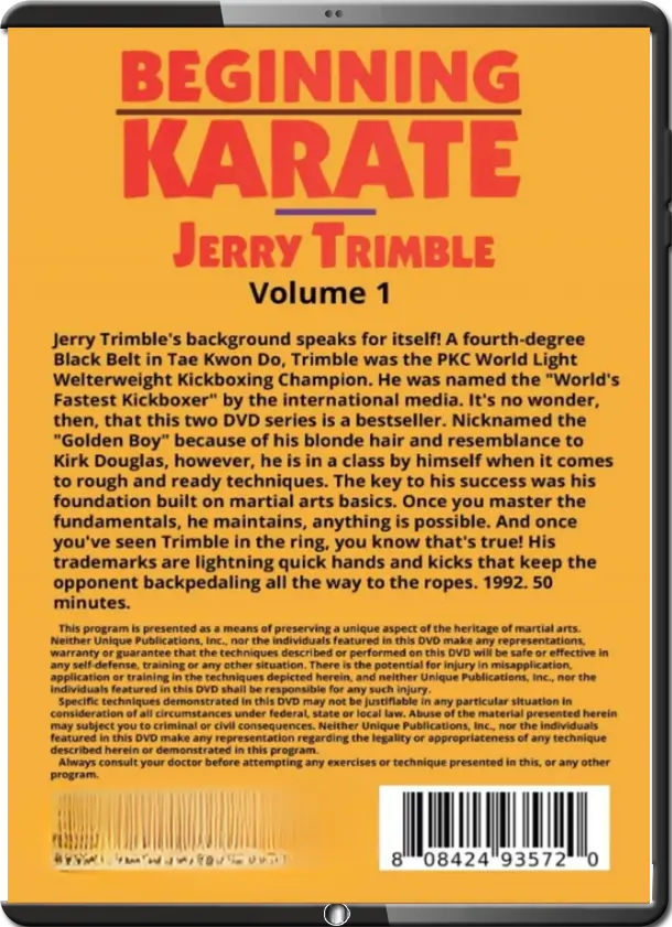 JERRY TRIMBLE BEGINNING KARATE 1 WORLD FASTEST KICKBOXER cover