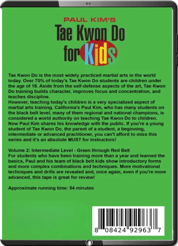 PAUL KIM TAE KWON DO FOR KIDS VOL.02 INTERMEDIATE LEVEL cover