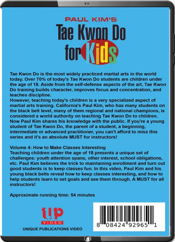 PAUL KIM TAE KWON DO FOR KIDS VOL.04 PRIMER FOR STUDENTS & INSTRUCTORS cover