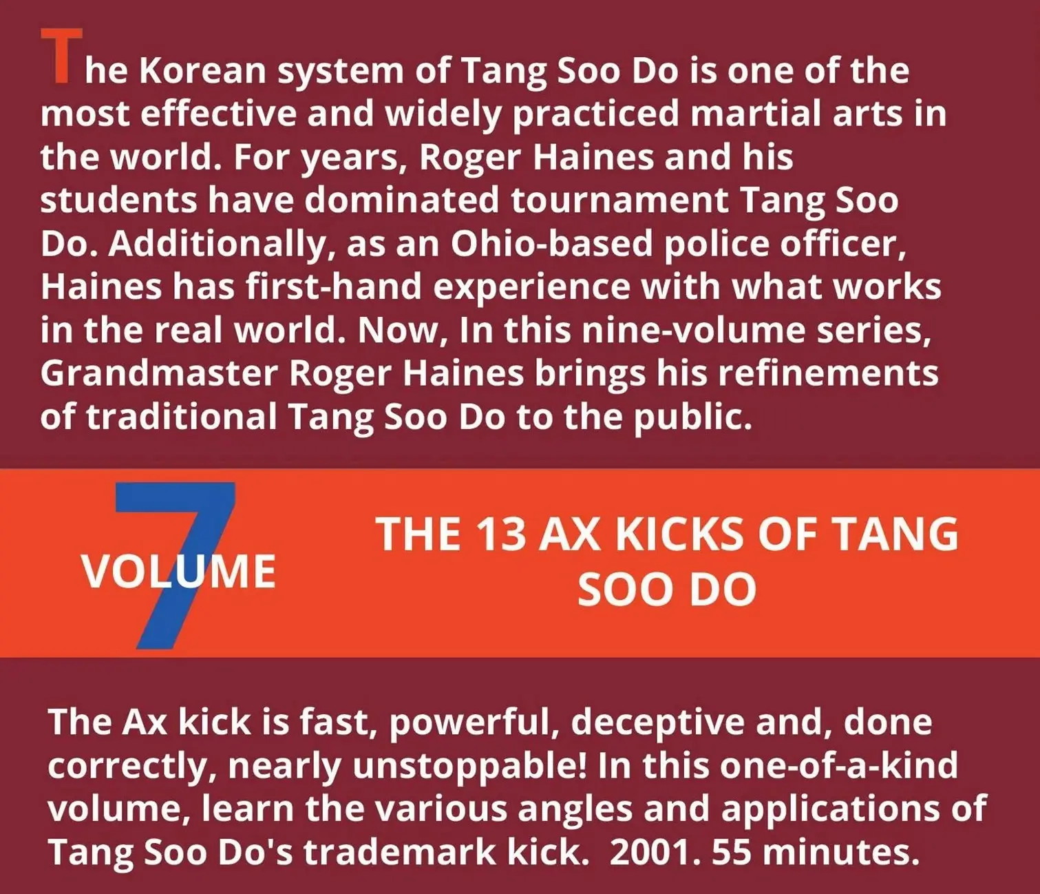Roger haines tang soo do and beyond vol.07 the 13 ax kicks of tang soo do mp4