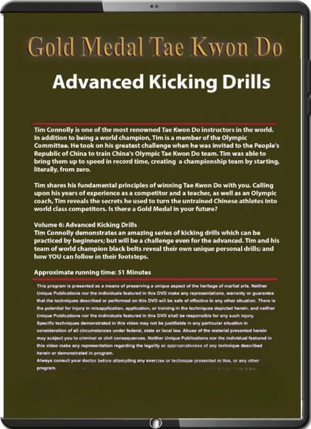 TIM CONNOLLY GOLD MEDAL TAEKWONDO VOL.06 ADVANCED KICKING DRILLS C