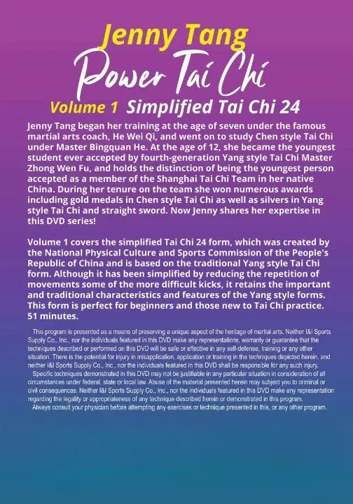 Jenny tang power tai chi vol.01 simplified 24 form