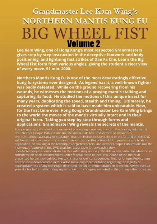 Lee kam wing – northern mantis kung fu 2 – big wheel fist cover