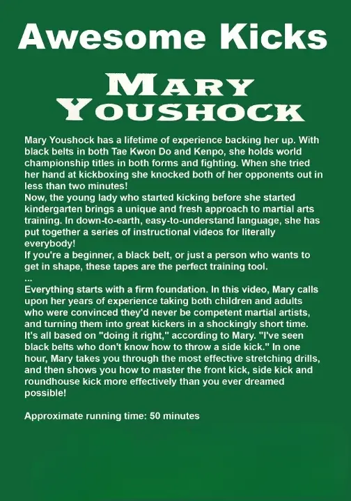 Mary youshock – awesome series vol.01 – women karate kicking mp4