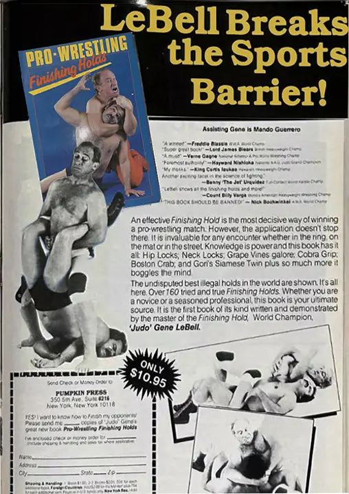 Pro wrestling finishing holds gene lebell 1985 pdf..
