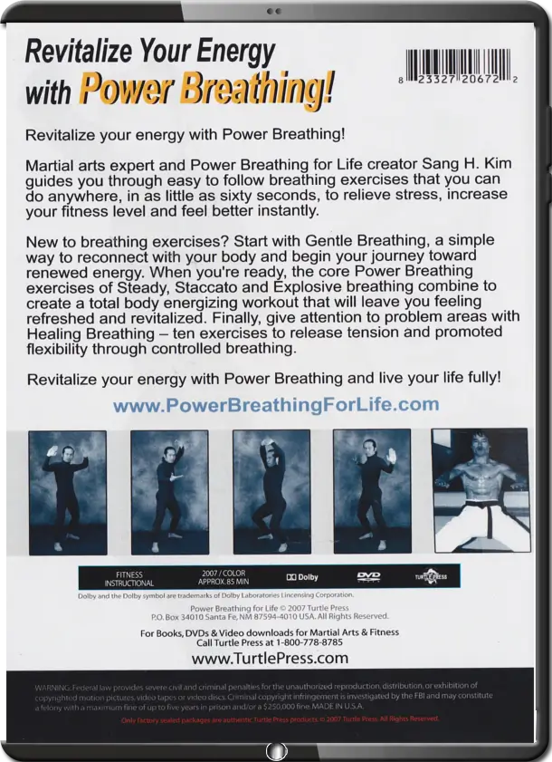 Sang h. kim power breathing for life cover