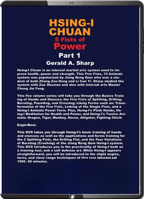 GERALD A. SHARP HSING I CHUAN FIVE FISTS OF POWER KUNG FU C