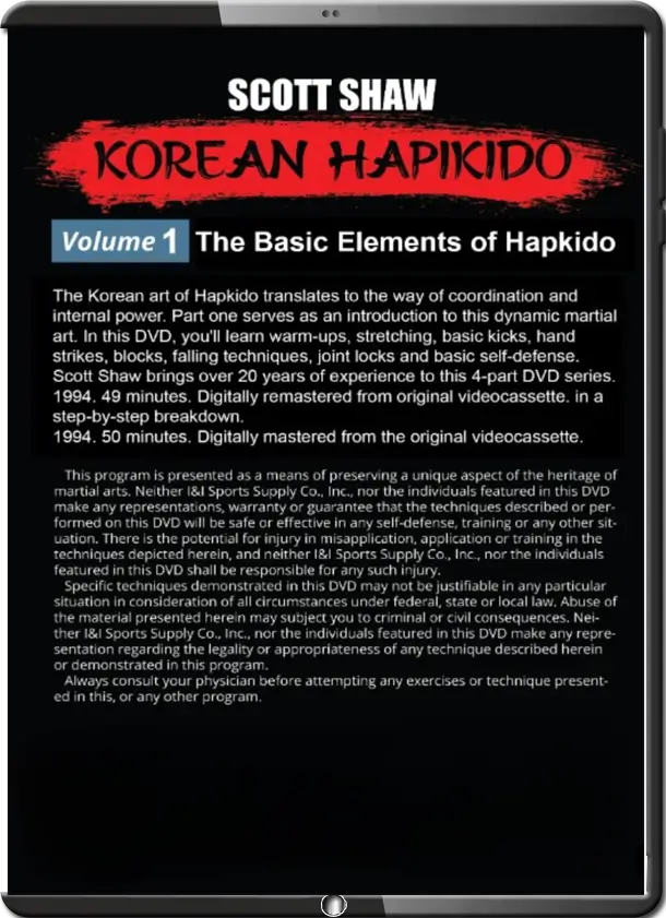 SCOTT SHAW KOREAN HAPKIDO 1 THE BASIC ELEMENTS COVER