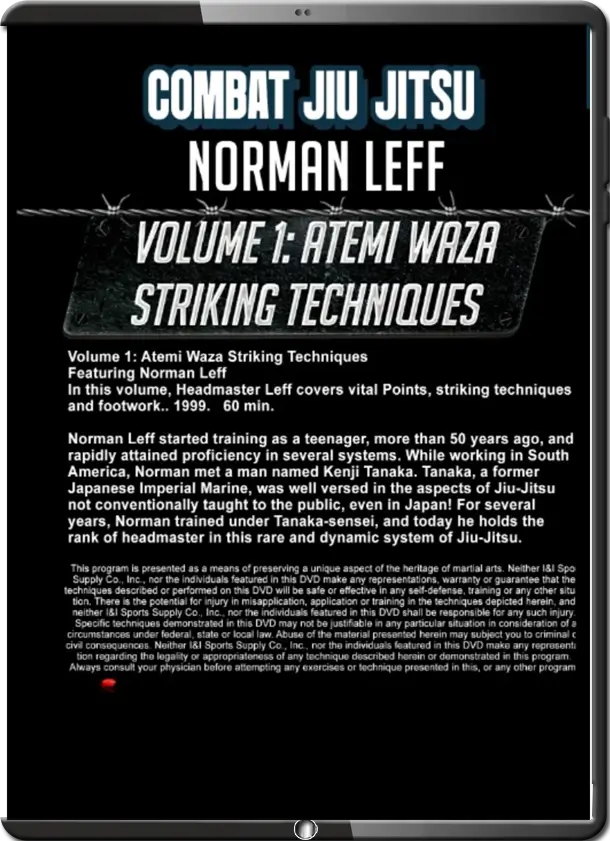 NORMAN LEFF – COMBAT JIU JITSU VOL.01 STRIKING TECHNIQUES cover