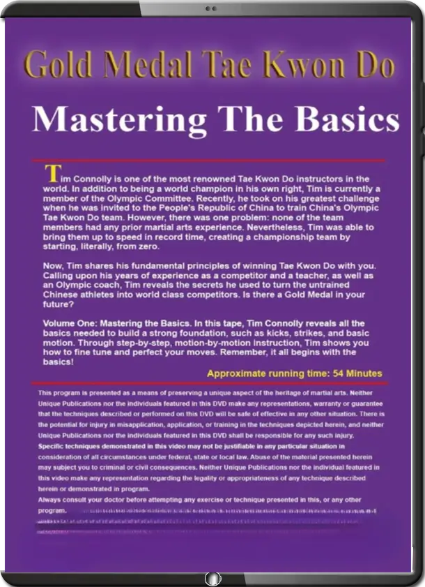 TIM CONNOLLY GOLD MEDAL TAEKWONDO VOL.01 MASTERING THE BASICS C