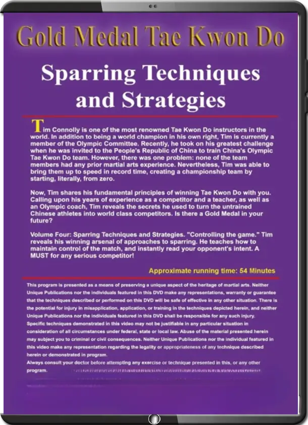 TIM CONNOLLY GOLD MEDAL TAEKWONDO VOL.04 SPARRING TECHNIQUE AND STRATEGIES C