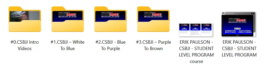 ERIK PAULSON CSBJJ STUDENT LEVEL PROGRAM dvd mp4