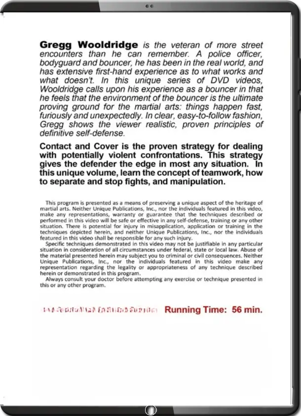 GREGG WOOLDRIDGE PROFESSIONAL USE OF FORCE VOL.02 CONTACT & COVER c