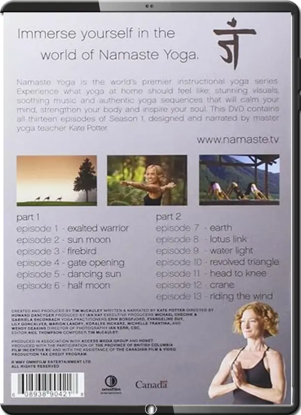 KATE POTTER NAMASTE YOGA THE COMPLETE FIRST SEASON COVER BACK