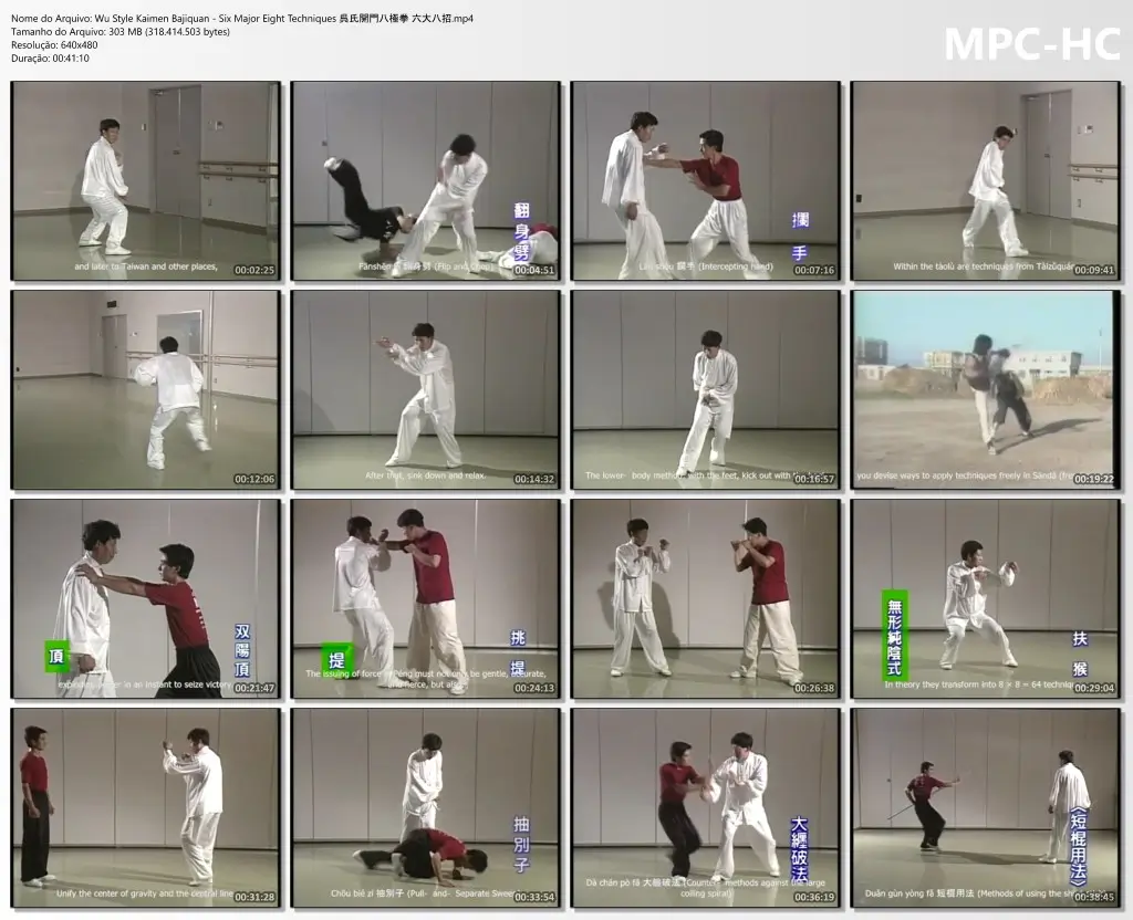 Wu Style Kaimen Bajiquan Part 2 Six Major Eight Techniques (Eng Subs)