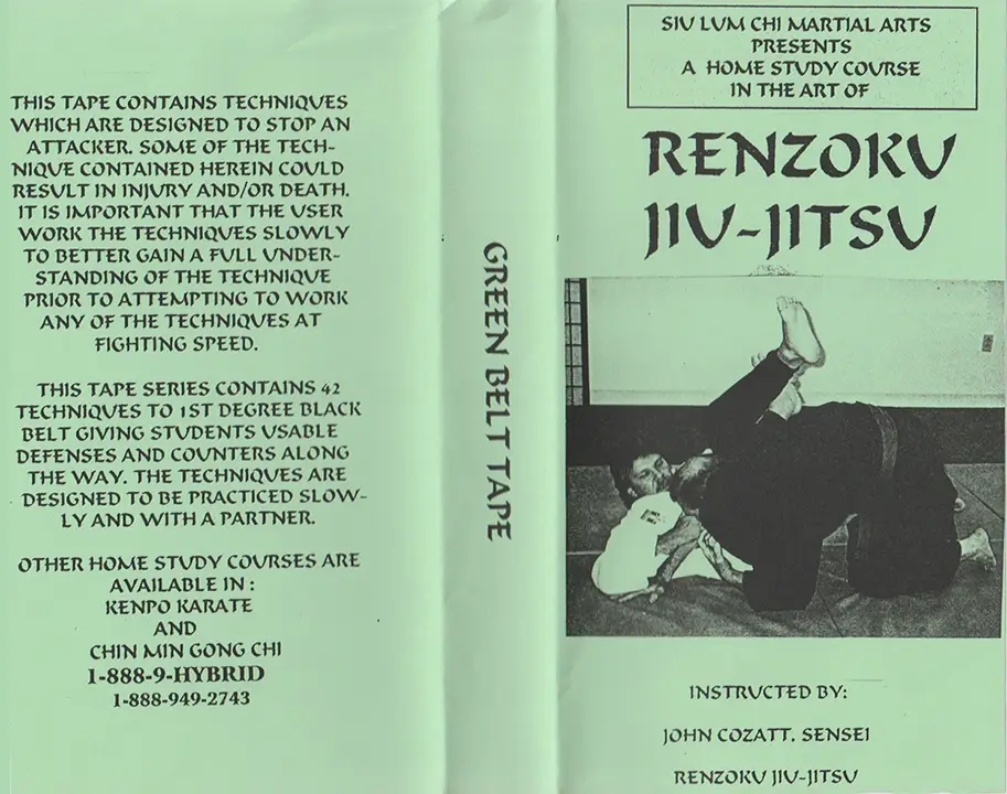 JOHN COZATT RENZOKU JIU JITSU GREEN BELT TAPE VHS