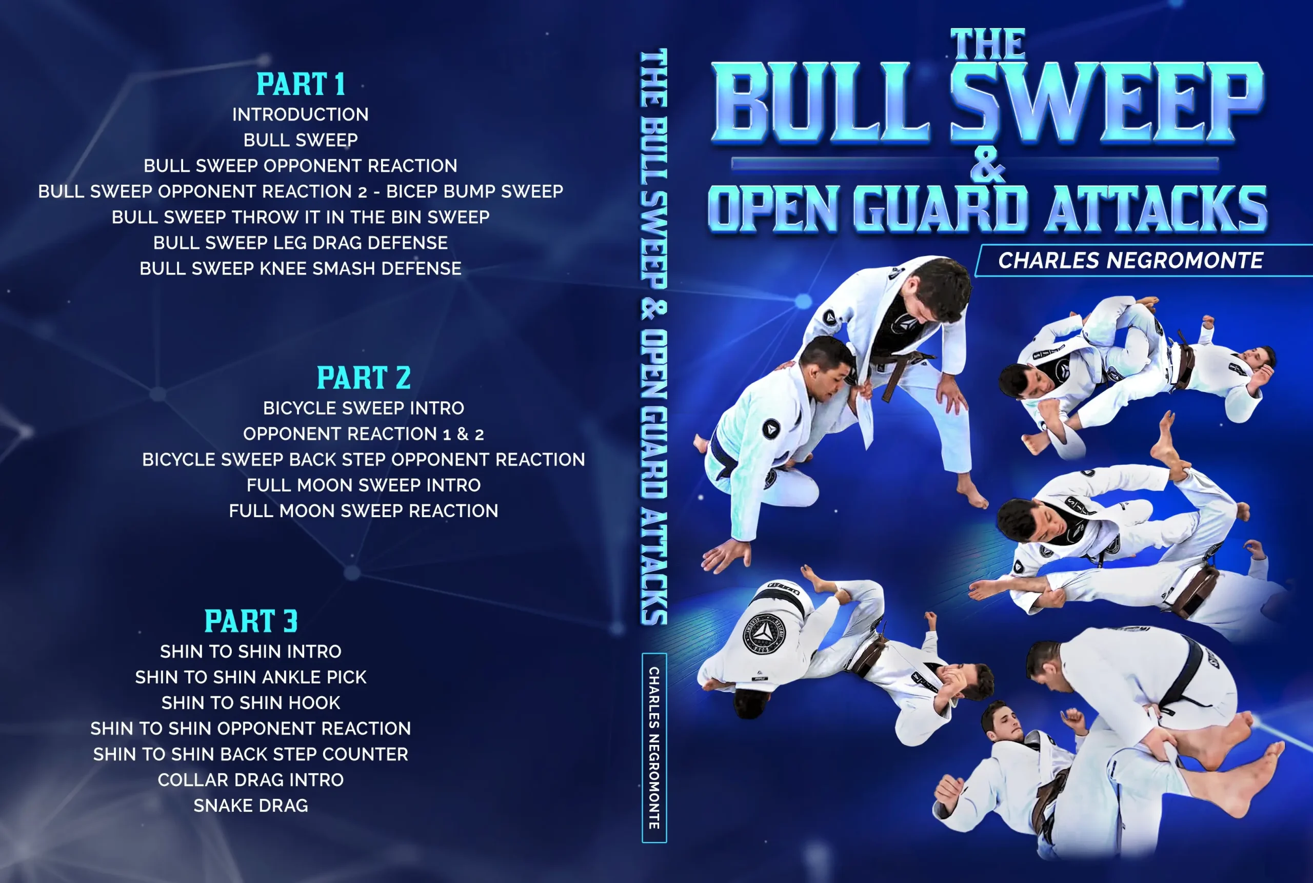 CHARLES NEGROMONTE THE BULL SWEEP & OPEN GUARD TACTICS COVER BACK